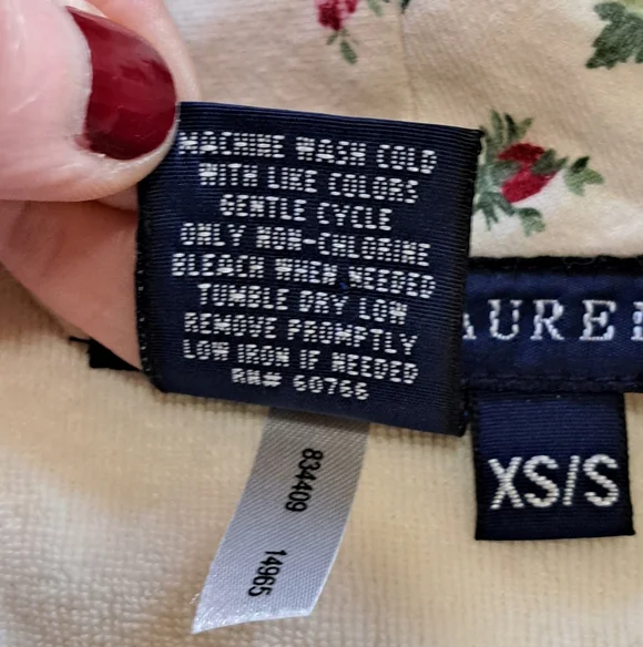 Ralph Lauren Floral Lined Robe XS/S 100% Cotton - Picture 13 of 14